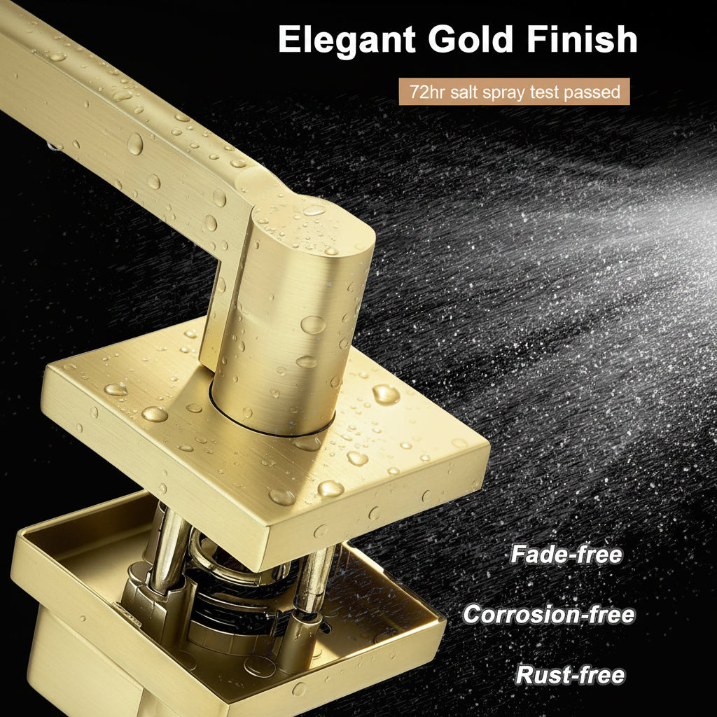 Heavy Duty Door Handles Gold Finish, Privacy/Passage Function, DL1603GD