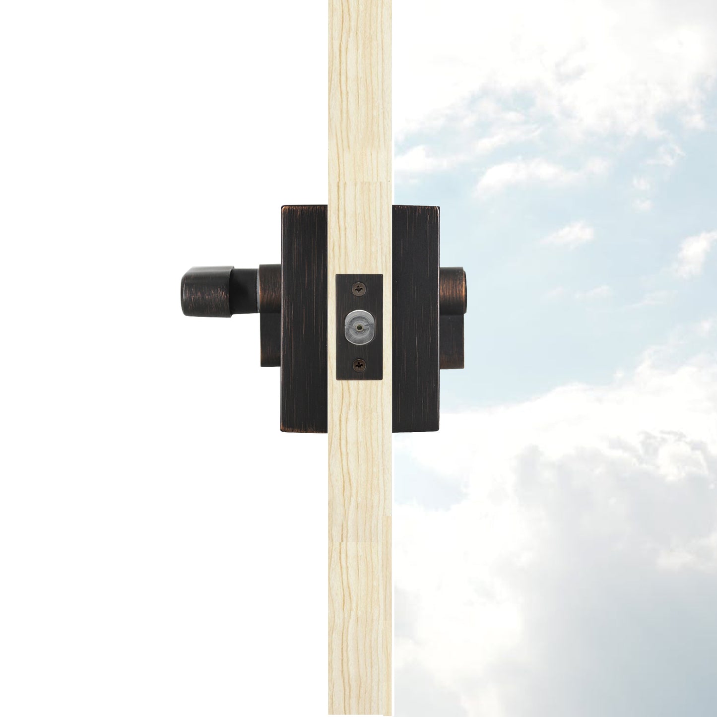 Square Design Door Deadbolt with Single Cylinder Lock Oil Rubbed Bronze Finish DLD105ORB - Probrico