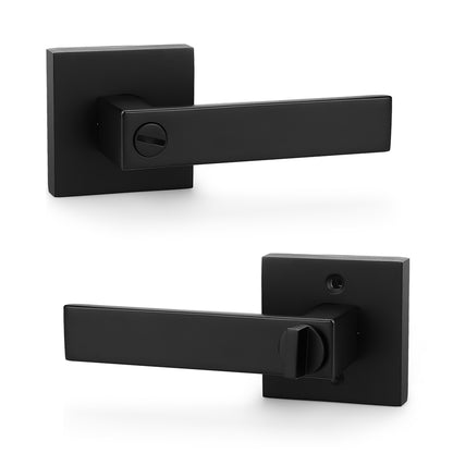 Black Door Handles Heavy Duty Keyed/Keyed Alike/Privacy/Passage/Dummy Door Lock Levers DL01BK