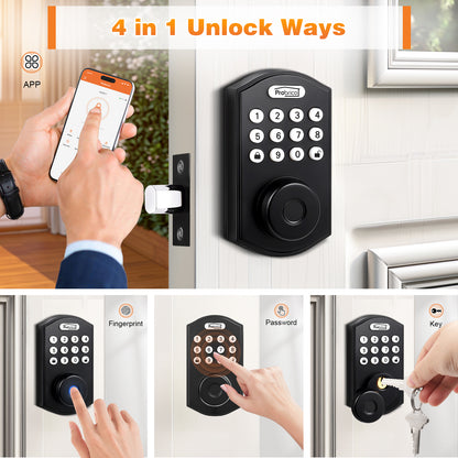Probrico Smart Door Lock for Front Door, Keyless Entry Door Electronic Smart Deadbolt