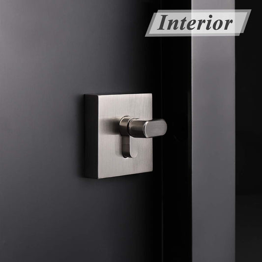 Square Single Cylinder Deadbolt Brushed Nickel Keyed Entry Door Lock DLD105SN