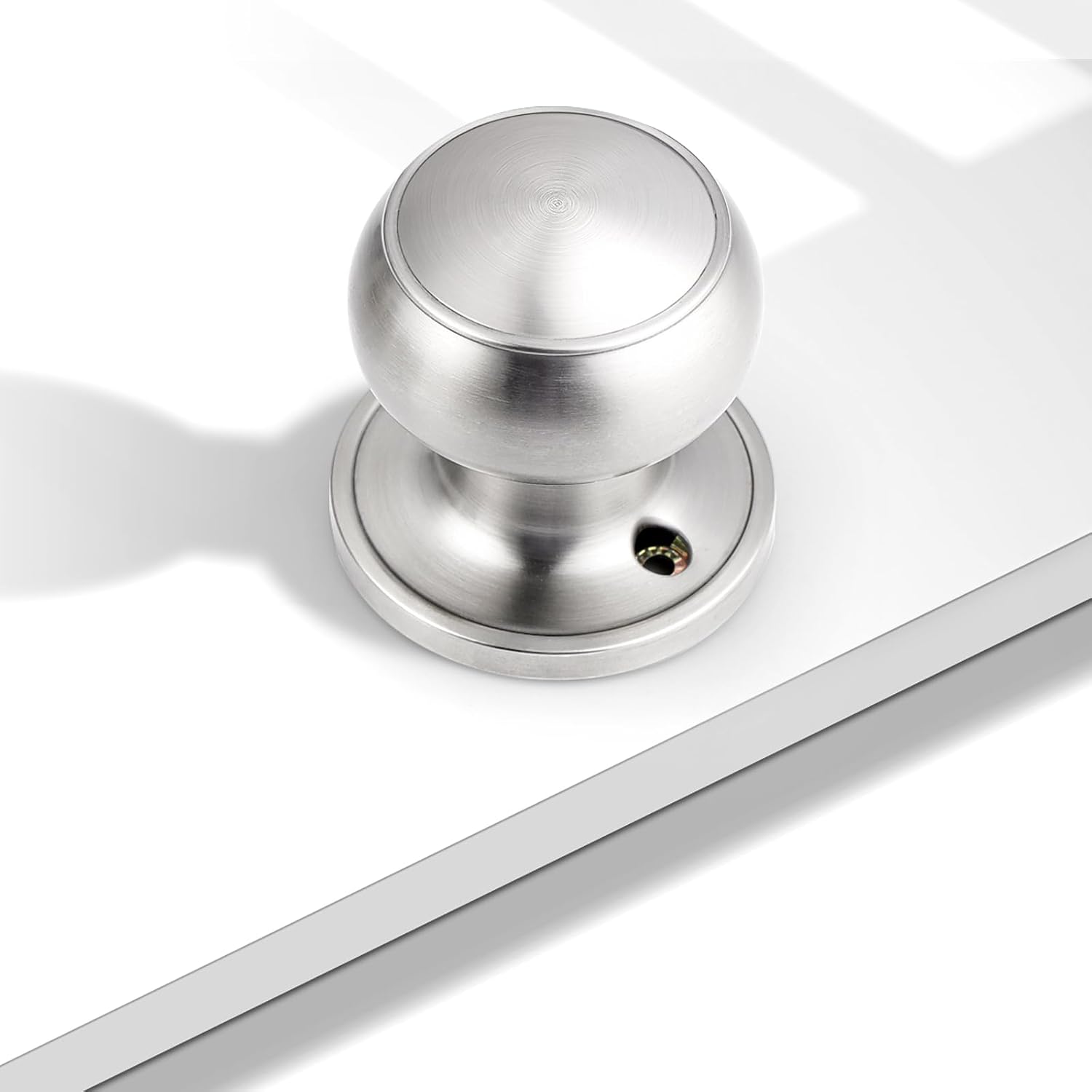 Silver door knobs