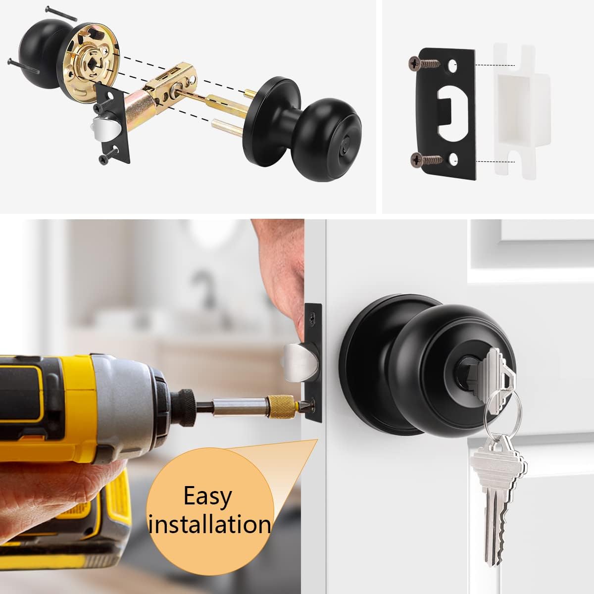 Black door locks