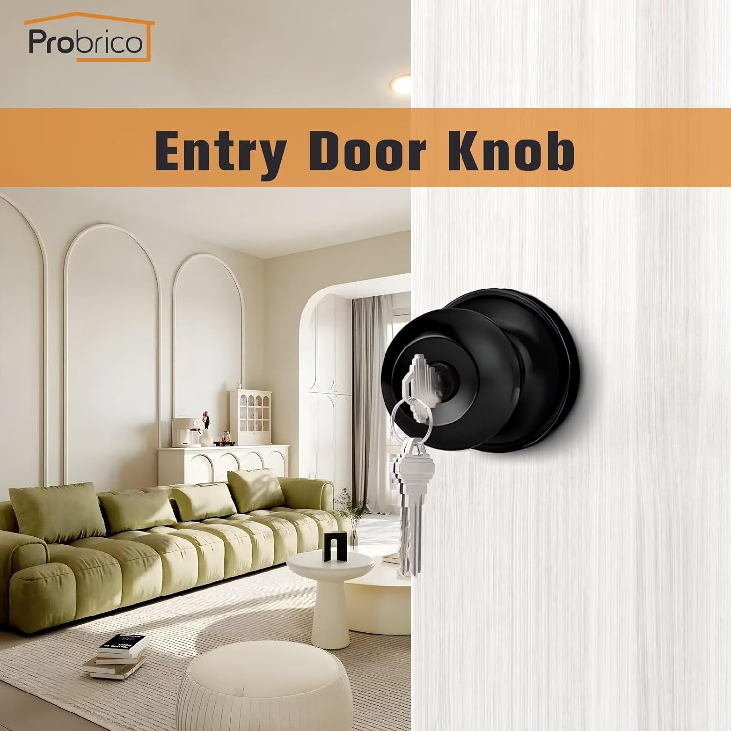 Probrico Keyed Alike Entry Door Knobs
