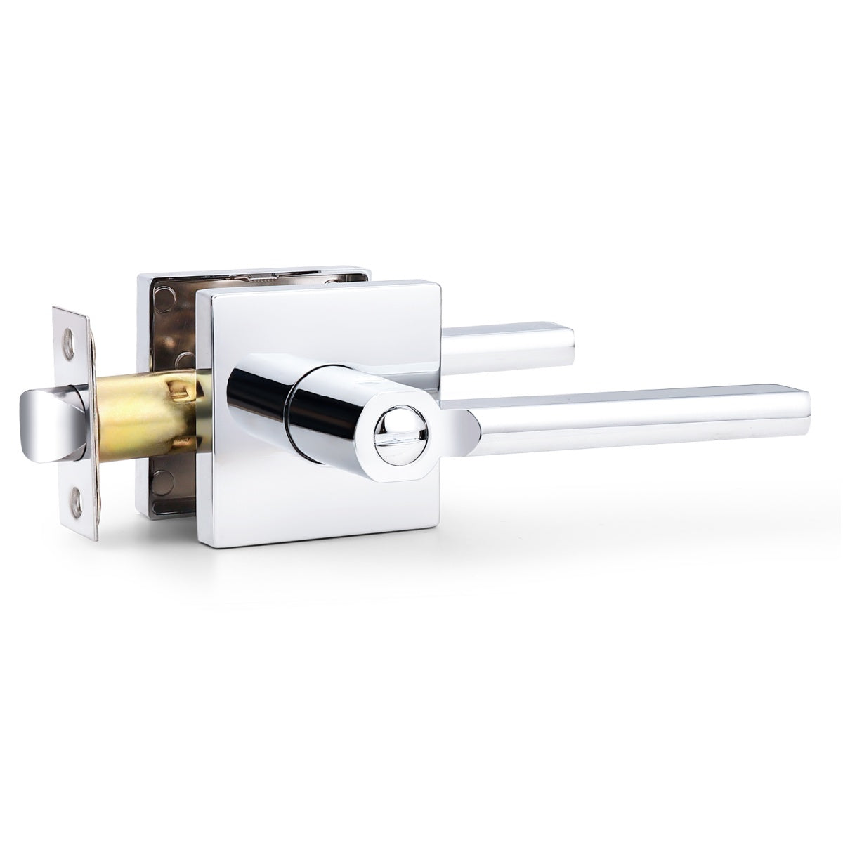 Heavy Duty Door Handles Polished Chrome Finish, Privacy/Passage Function, DL1603PC