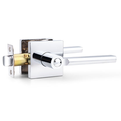 Heavy Duty Door Handles Polished Chrome Finish, Privacy/Passage Function, DL1603PC