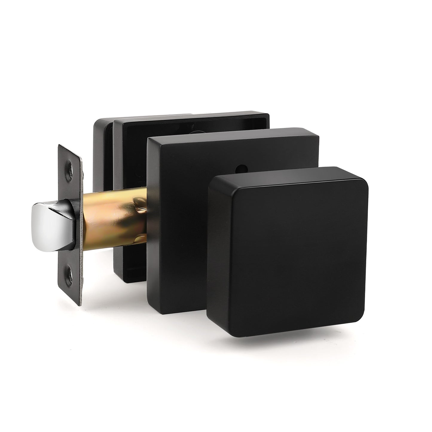 Probrico Heavy Duty Door Knobs, Square  Interior Door Knobs, Privacy/Passage Door Knob for Bedroom Closet Hallway