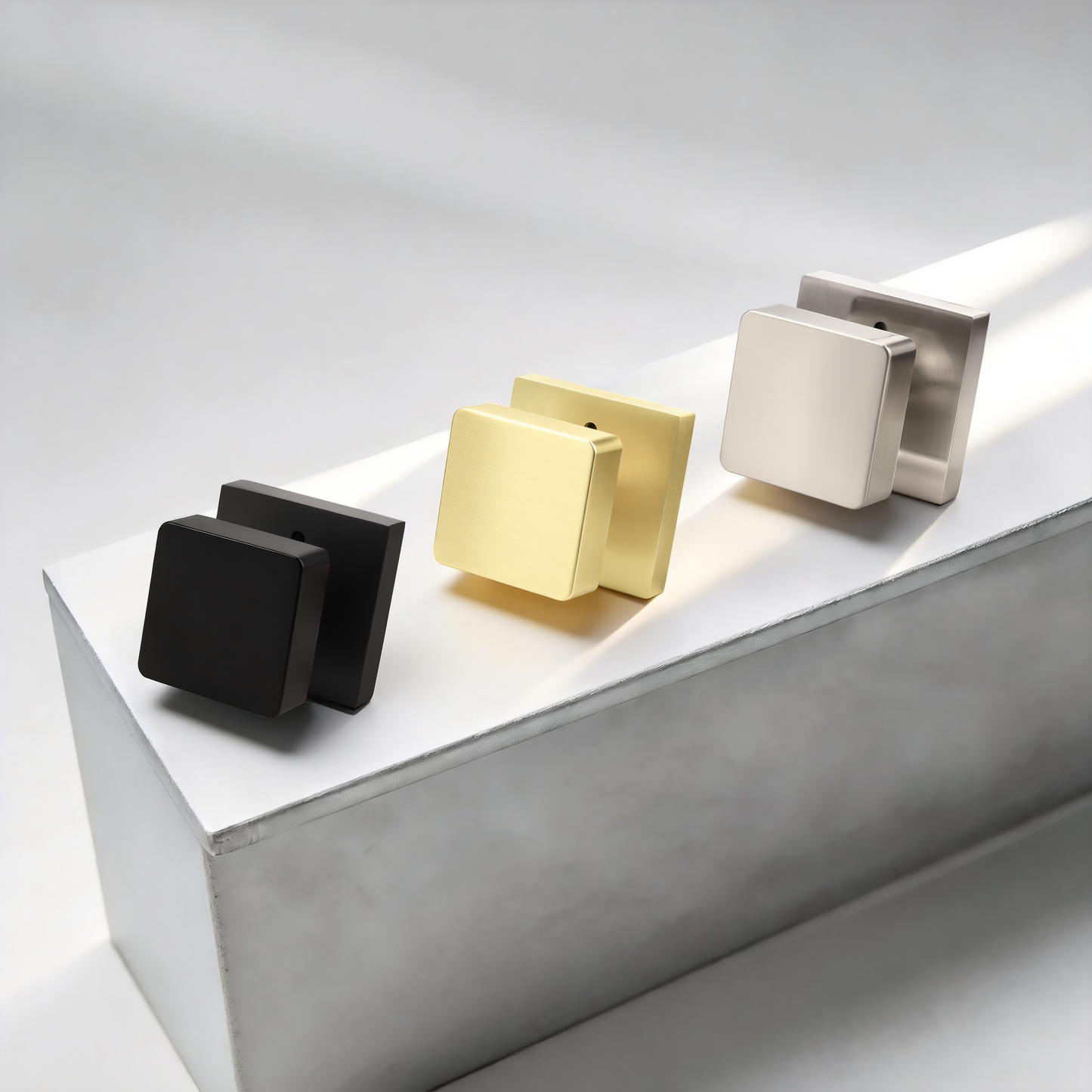 Probrico Heavy Duty Door Knobs, Square  Interior Door Knobs, Privacy/Passage Door Knob for Bedroom Closet Hallway
