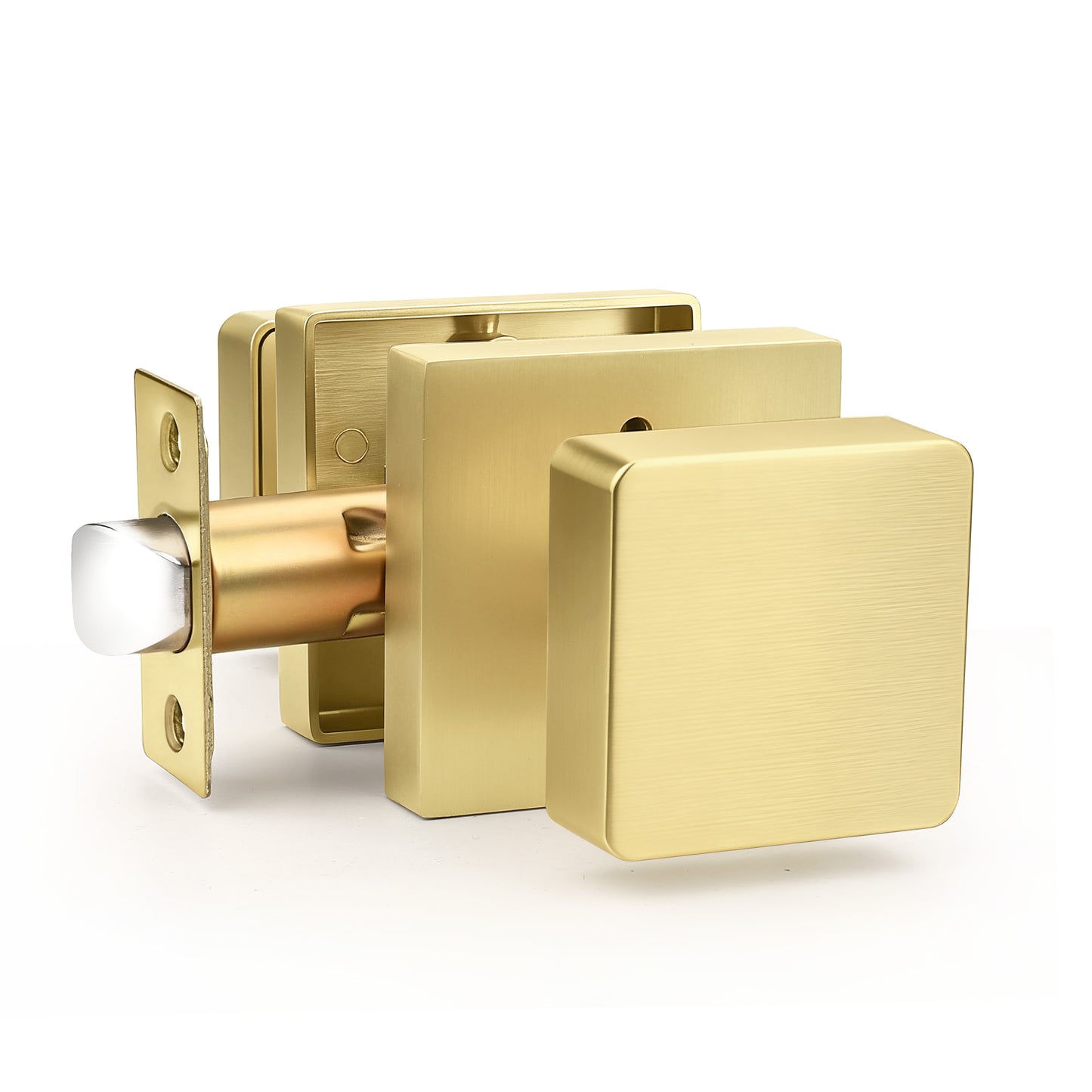 Probrico Heavy Duty Door Knobs, Square  Interior Door Knobs, Privacy/Passage Door Knob for Bedroom Closet Hallway