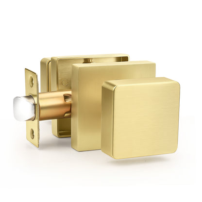 Probrico Heavy Duty Door Knobs, Square  Interior Door Knobs, Privacy/Passage Door Knob for Bedroom Closet Hallway