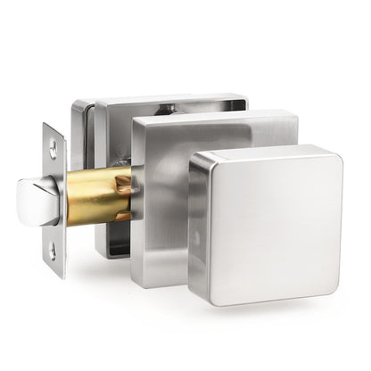 Probrico Heavy Duty Door Knobs, Square  Interior Door Knobs, Privacy/Passage Door Knob for Bedroom Closet Hallway