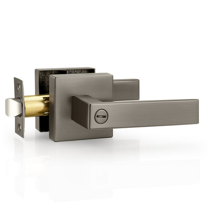 Heavy Duty Door Handles Gunmetal Black Finish, Privacy/Passage/Dummy Function, DL01GB