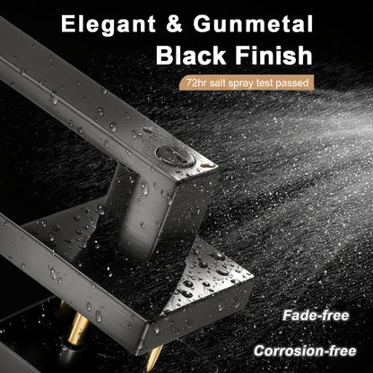 Heavy Duty Door Handles Gunmetal Black Finish, Privacy/Passage/Dummy Function, DL01GB