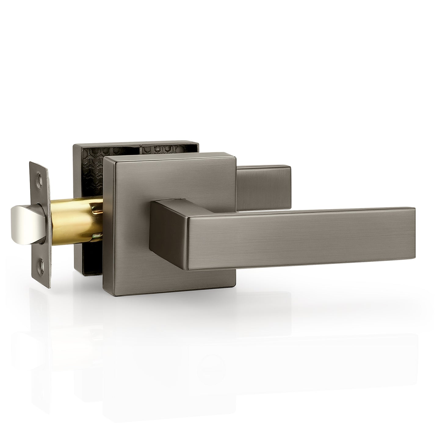 Heavy Duty Door Handles Gunmetal Black Finish, Privacy/Passage/Dummy Function, DL01GB