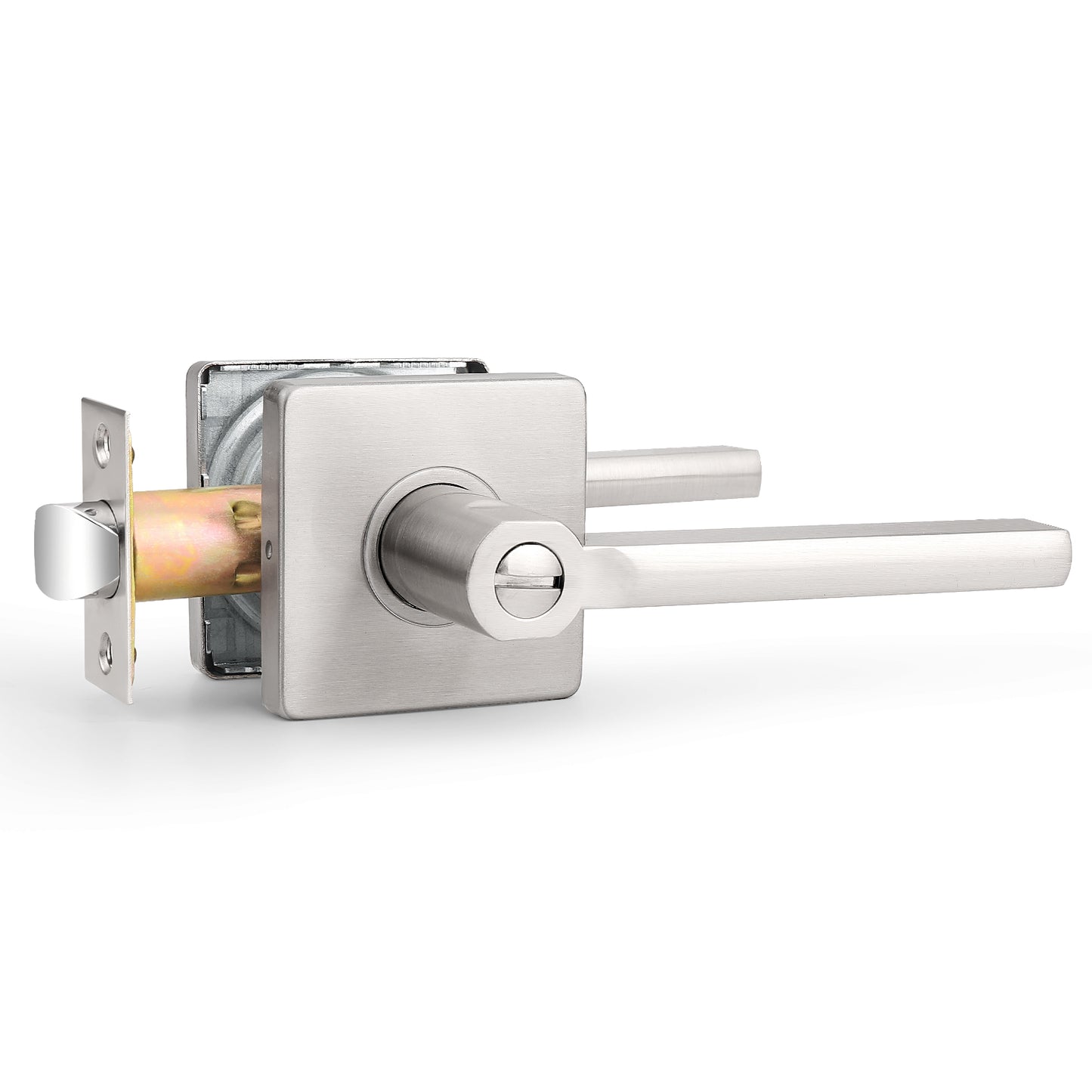 Heavy Duty Door Handles Brushed Nickel Finish, Privacy/Passage Function, DL1603SN