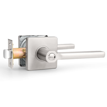 Heavy Duty Door Handles Brushed Nickel Finish, Privacy/Passage Function, DL1603SN