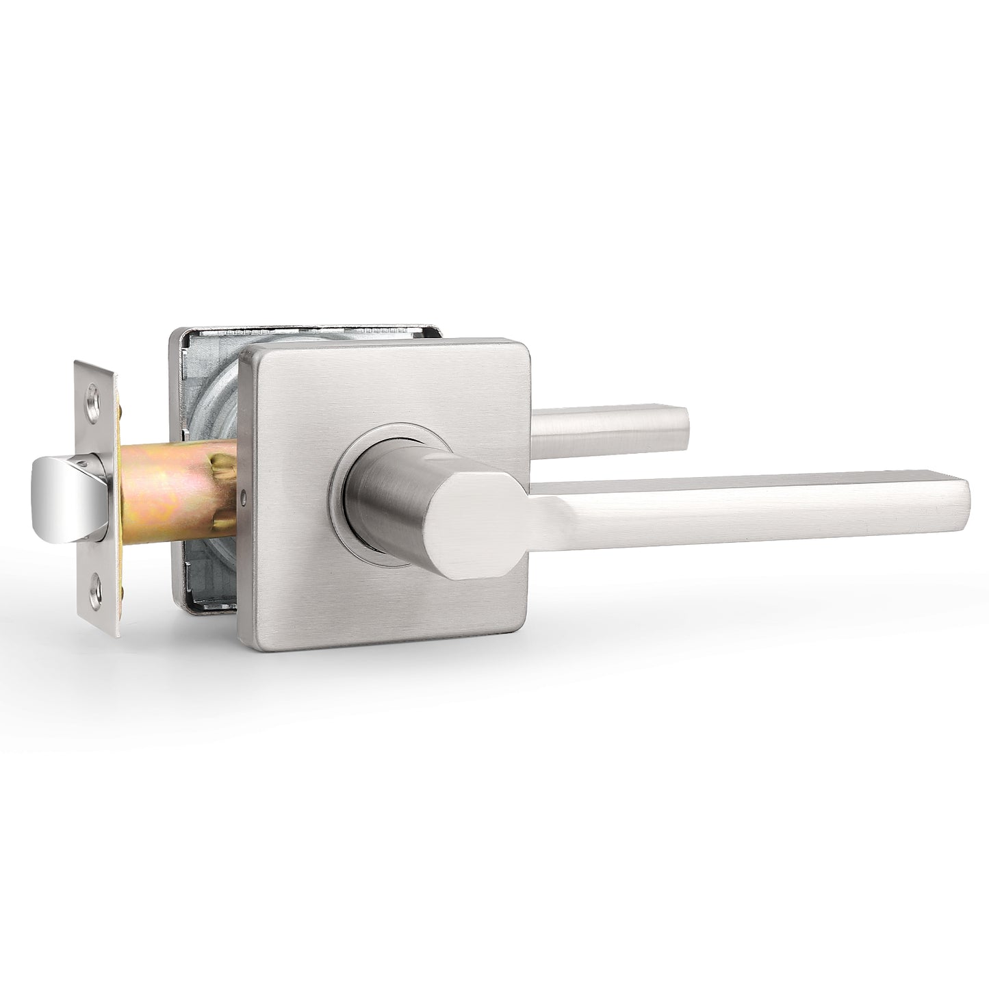 Heavy Duty Door Handles Brushed Nickel Finish, Privacy/Passage Function, DL1603SN