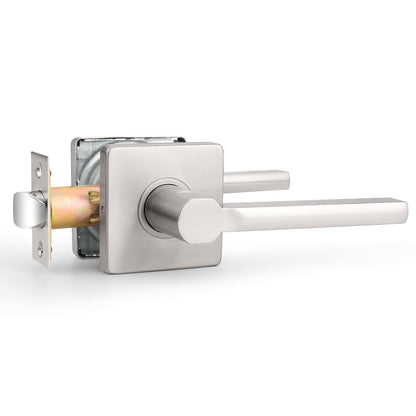 Heavy Duty Door Handles Brushed Nickel Finish, Privacy/Passage Function, DL1603SN