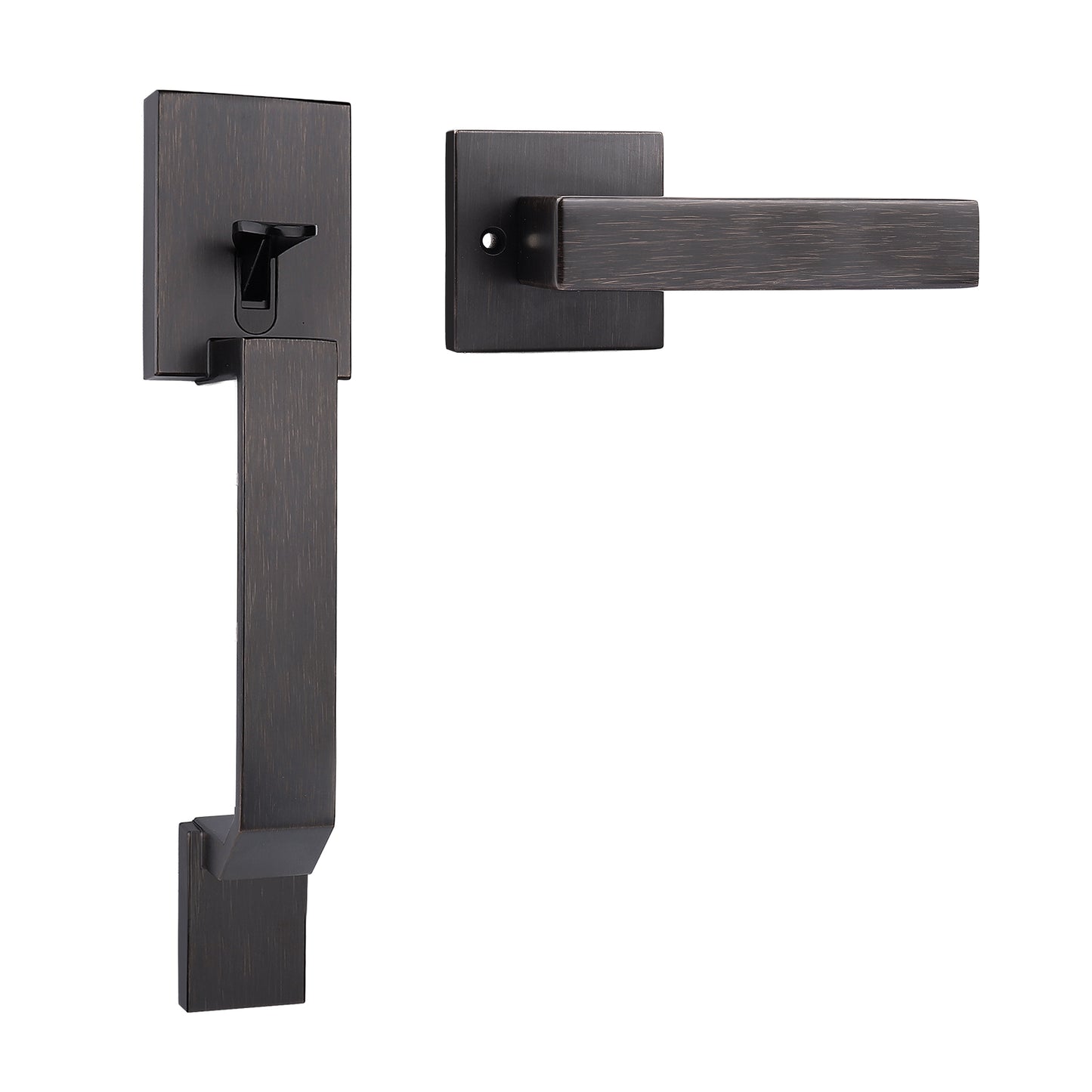 Probrico Front Door Handle / Handle Set with Deadbolt, Black, Gold, Brushed Nickel, Bronze