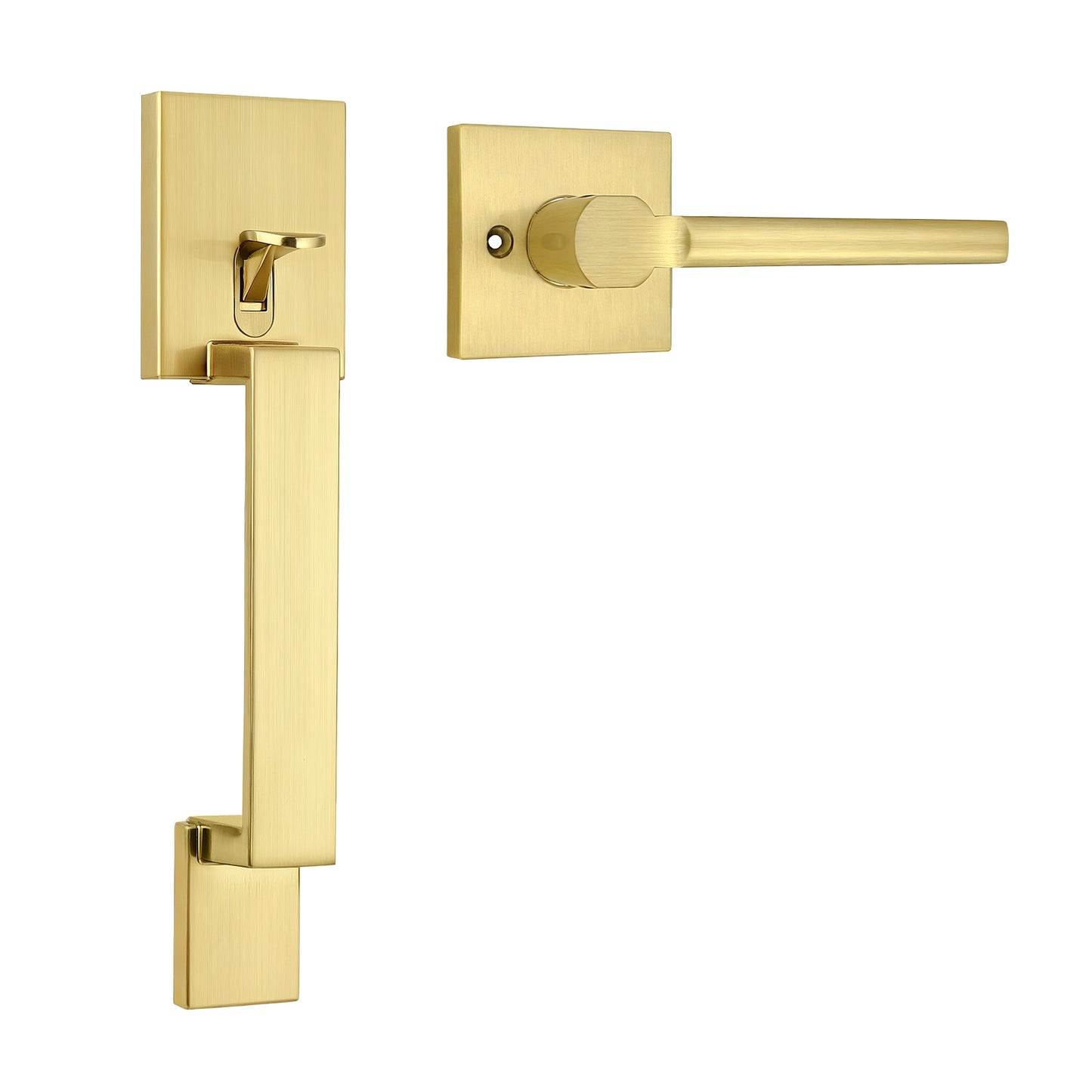 Probrico Front Door Handle / Handle Set with Deadbolt, Black, Gold, Brushed Nickel, Bronze
