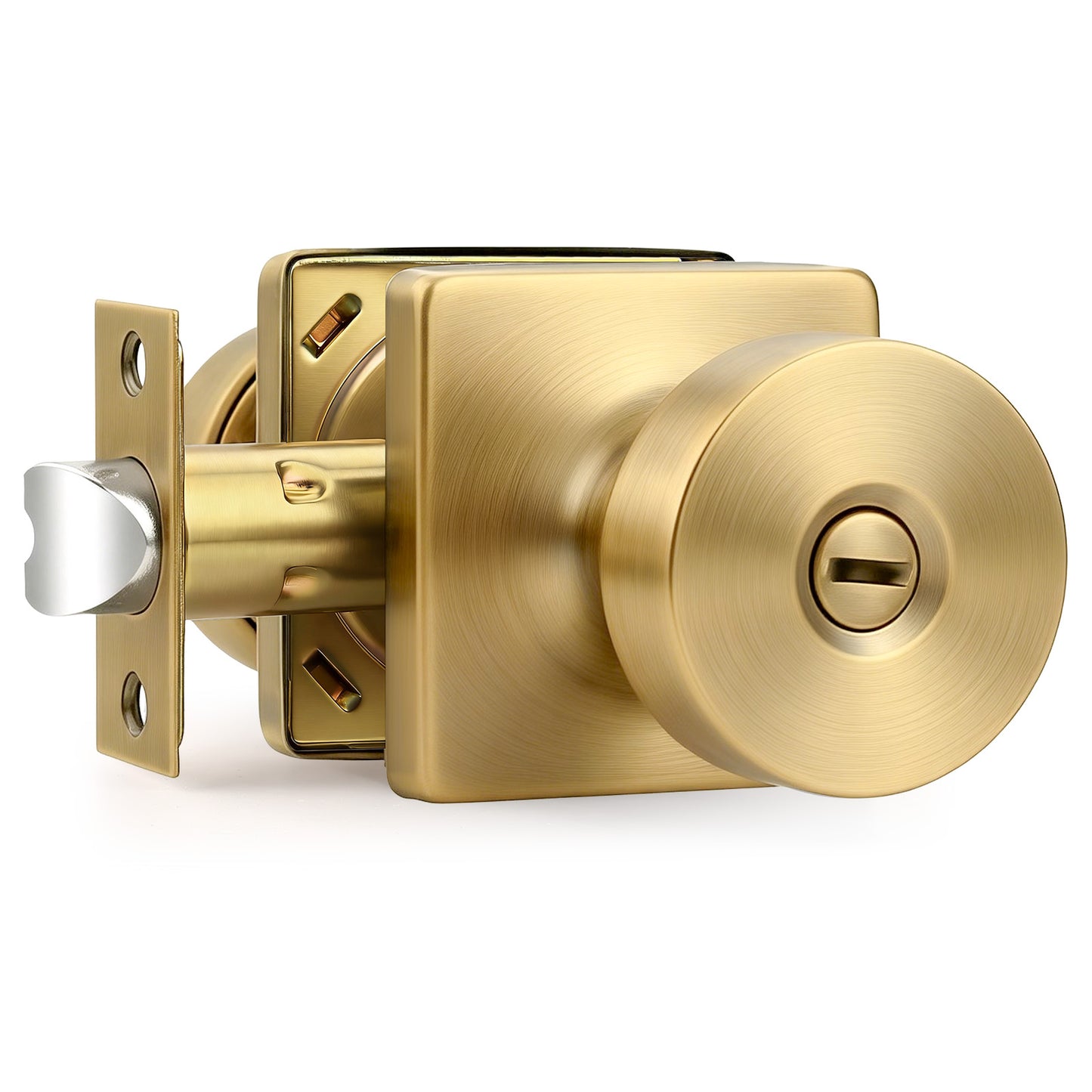 Probrico Privacy/Passage/Dummy/Keyed Door Knobs Interior, Classic Square Panel Door Knob