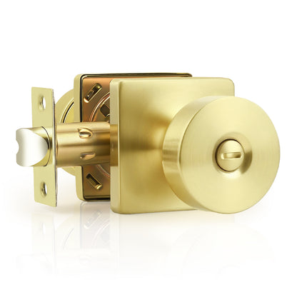 Probrico Privacy/Passage/Dummy/Keyed Door Knobs Interior, Classic Square Panel Door Knob