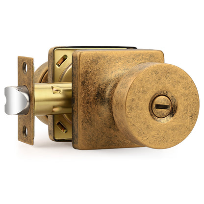 Probrico Privacy/Passage/Dummy/Keyed Door Knobs Interior, Classic Square Panel Door Knob