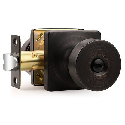 Probrico Privacy/Passage/Dummy/Keyed Door Knobs Interior, Classic Square Panel Door Knob