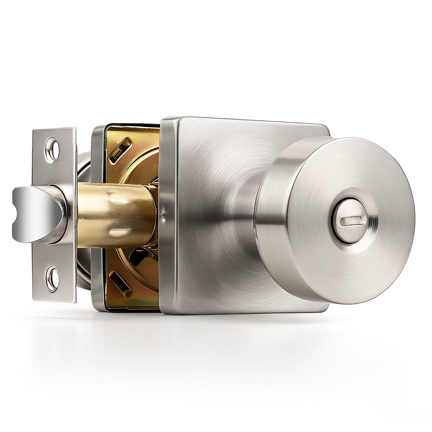 Probrico Privacy/Passage/Dummy/Keyed Door Knobs Interior, Classic Square Panel Door Knob