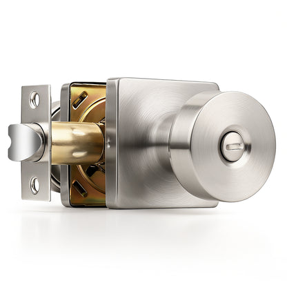 Probrico Privacy/Passage/Dummy/Keyed Door Knobs Interior, Classic Square Panel Door Knob