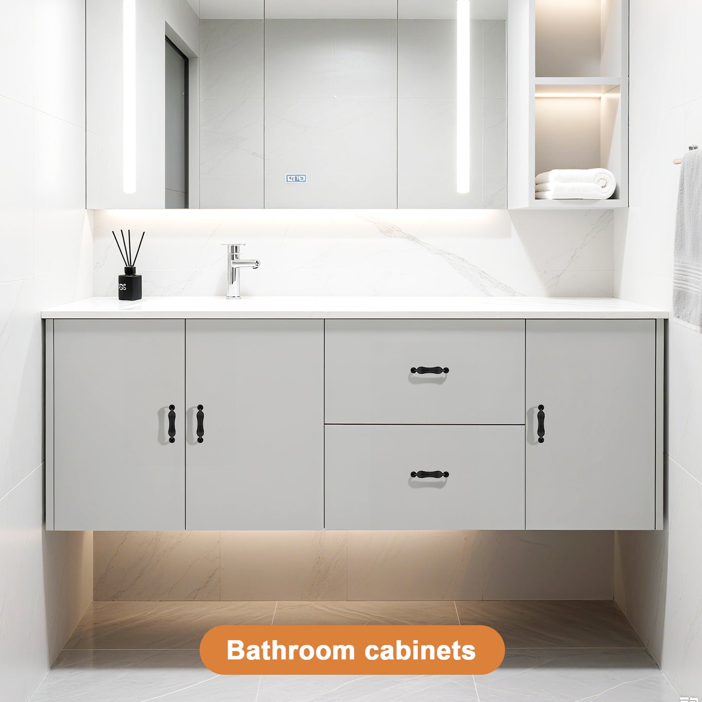 Probrico Arched Kitchen Cabinet Handles,Cabinet Pulls Solid Zinc Alloy Cupboard Hardware for Drawer Pulls
