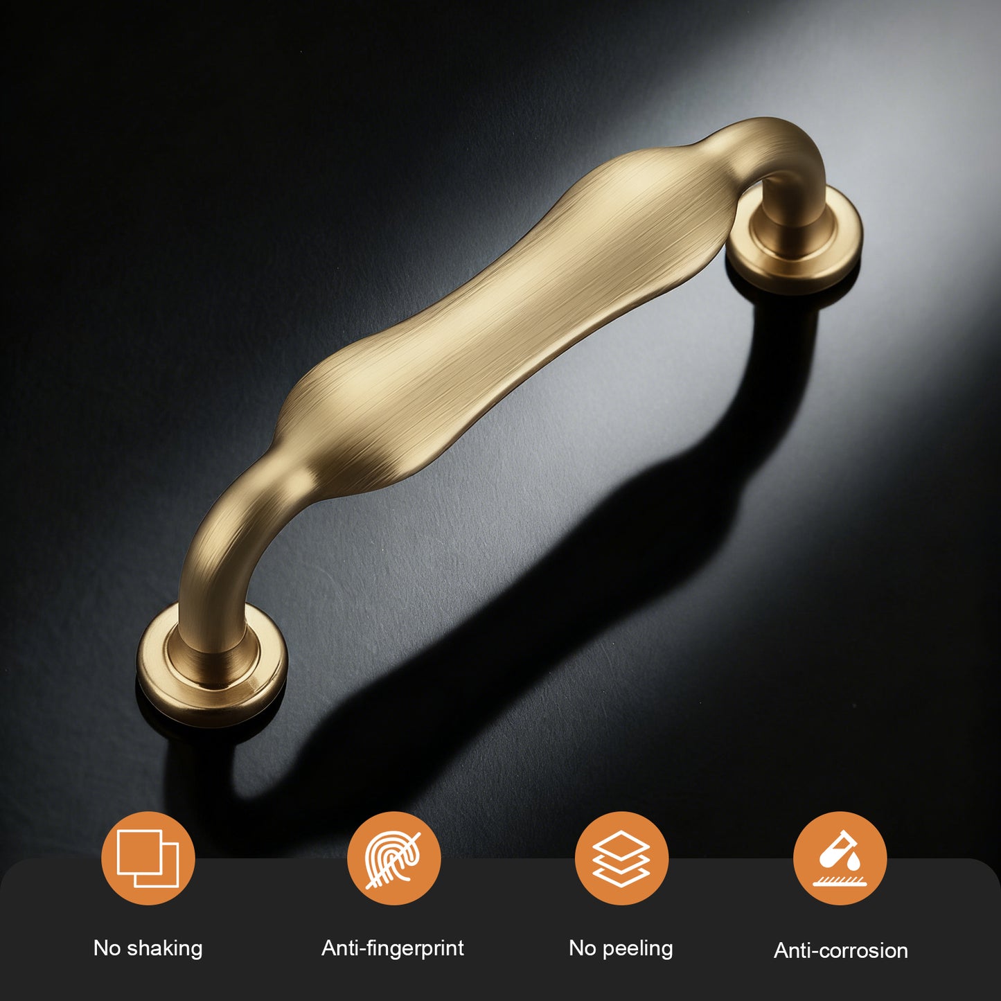 Probrico Arched Kitchen Cabinet Handles,Cabinet Pulls Solid Zinc Alloy Cupboard Hardware for Drawer Pulls