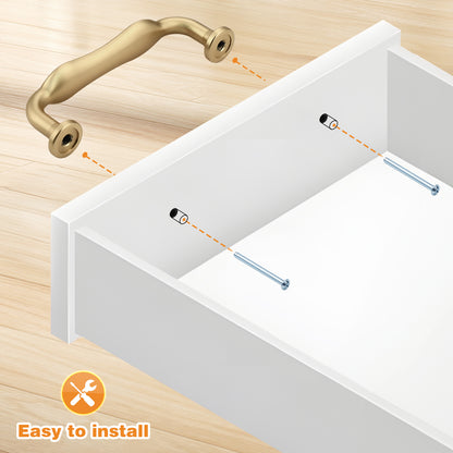 Probrico Arched Kitchen Cabinet Handles,Cabinet Pulls Solid Zinc Alloy Cupboard Hardware for Drawer Pulls