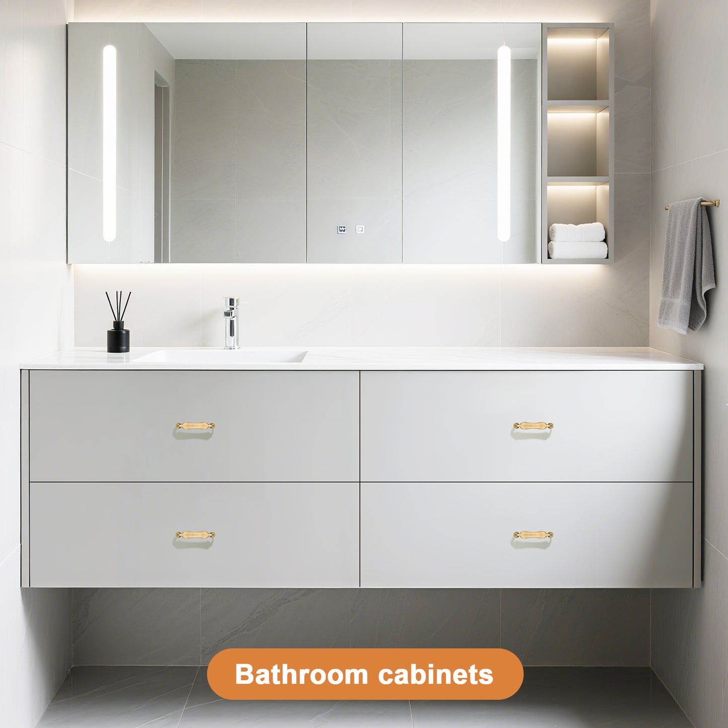 Probrico Arched Kitchen Cabinet Handles,Cabinet Pulls Solid Zinc Alloy Cupboard Hardware for Drawer Pulls