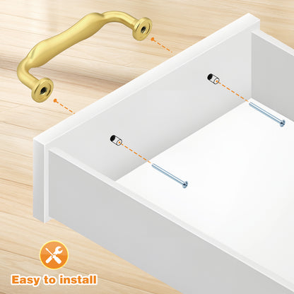 Probrico Arched Kitchen Cabinet Handles,Cabinet Pulls Solid Zinc Alloy Cupboard Hardware for Drawer Pulls