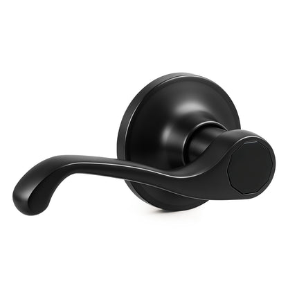 Probrico 2026 New Scroll Passage Door Lever, Matte Black Interior Door Handle, Easy Install for Hallway & Closet Door, No Lock Passage Design,Reversible for Left/Right Handed Door, Heavy Duty
