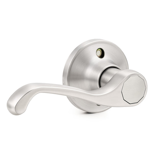 Probrico 2026 New Dummy Door Handle Satin Nickel, Non-Turning Dummy Door Lever,Decorative Interior Door Handle for Closet, Pantry, and French Doors, Reversible for Left or Right Door