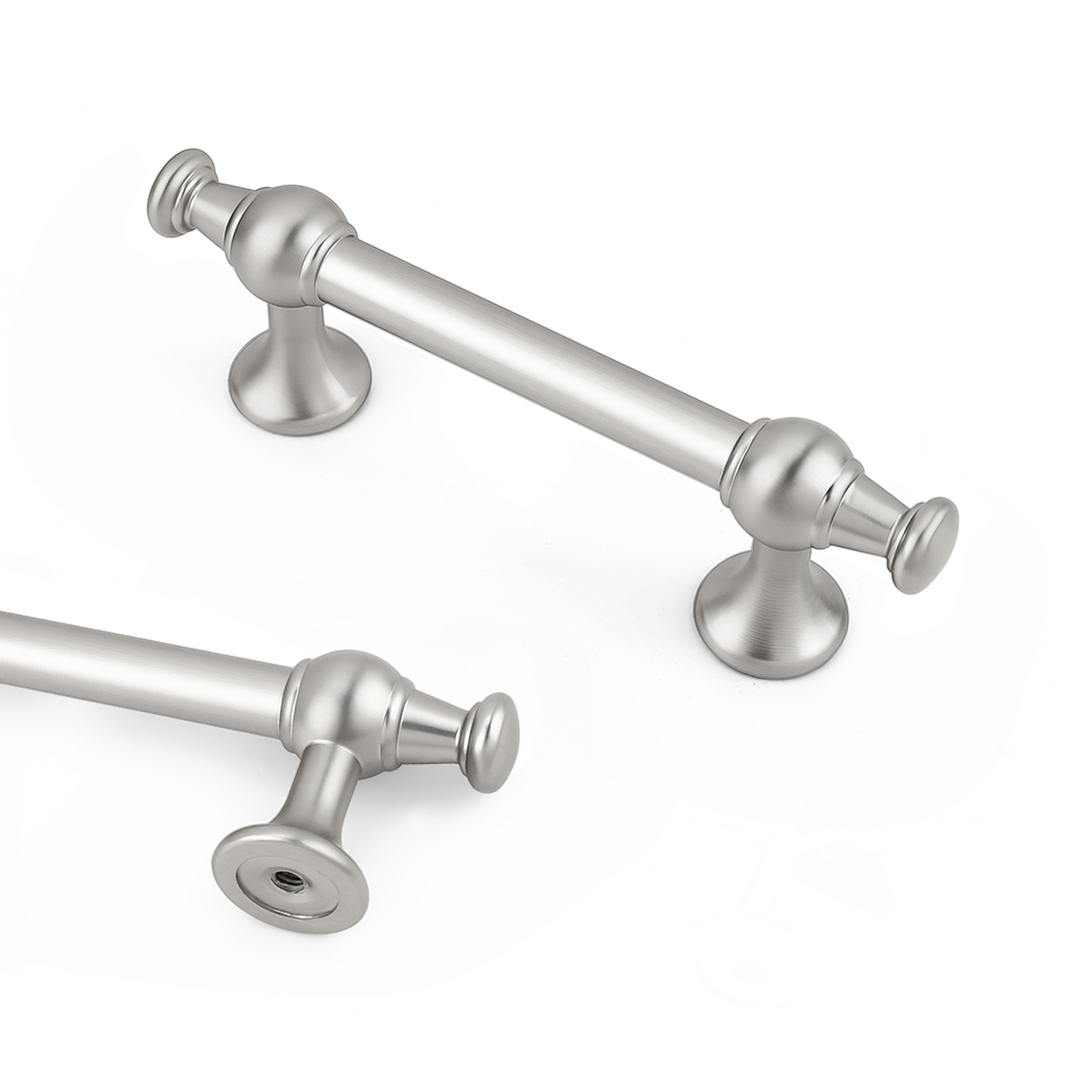 Probrico Brushed Nickel Cabinet Pulls 5 Pack 3 Inch (76mm) Hole Center, Kitchen Cabinet Hardware Nickel Dresser Drawer Pulls, Handles for Cabinets Bathroom Drawers Solid