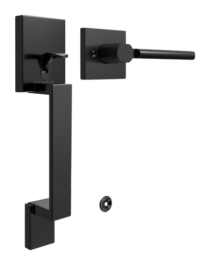 Probrico Front Door Handle / Handle Set with Deadbolt, Black, Gold, Brushed Nickel, Bronze