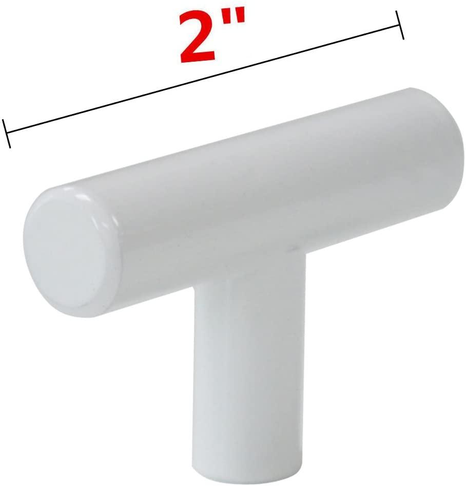 2"-10" Modern Cabinet Hardware Handle Pull Kitchen Cabinet T Bar Knobs and Pull Handles White PD2283HWH - Probrico