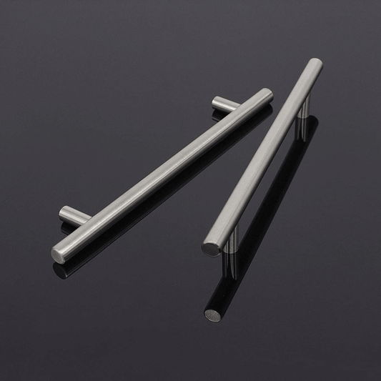 5Pack Euro T Bar Pulls for Cabinets, Brushed Stainless Steel Kitchen Handles 160mm 6 3/10inch PD201HSS160 - Probrico