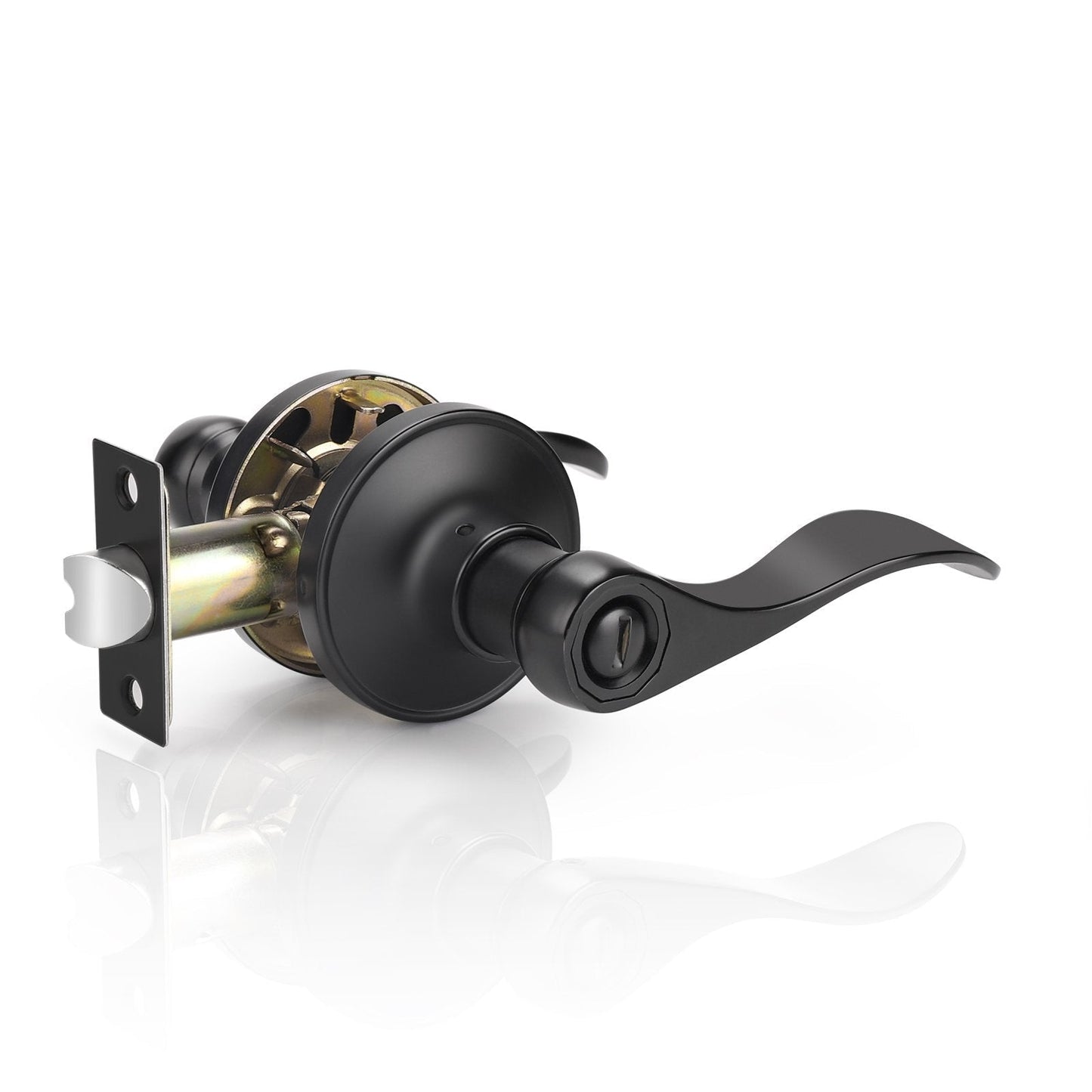 Probrico Various Styles of Black Privacy Locks Door Handle Door Knob and Crystal Door Knob 10 Pack - Probrico