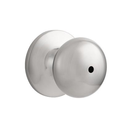 Satin Nickel Privacy Bed Bath Door Knob with Round Rosette DL5766SNBK - Probrico