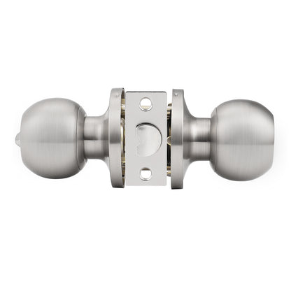Satin Nickel Round Ball Knobs Keyed Entry/Privacy/Passage/Dummy Door Lock Knob, Satin Nickel Finish DL607SN - Probrico