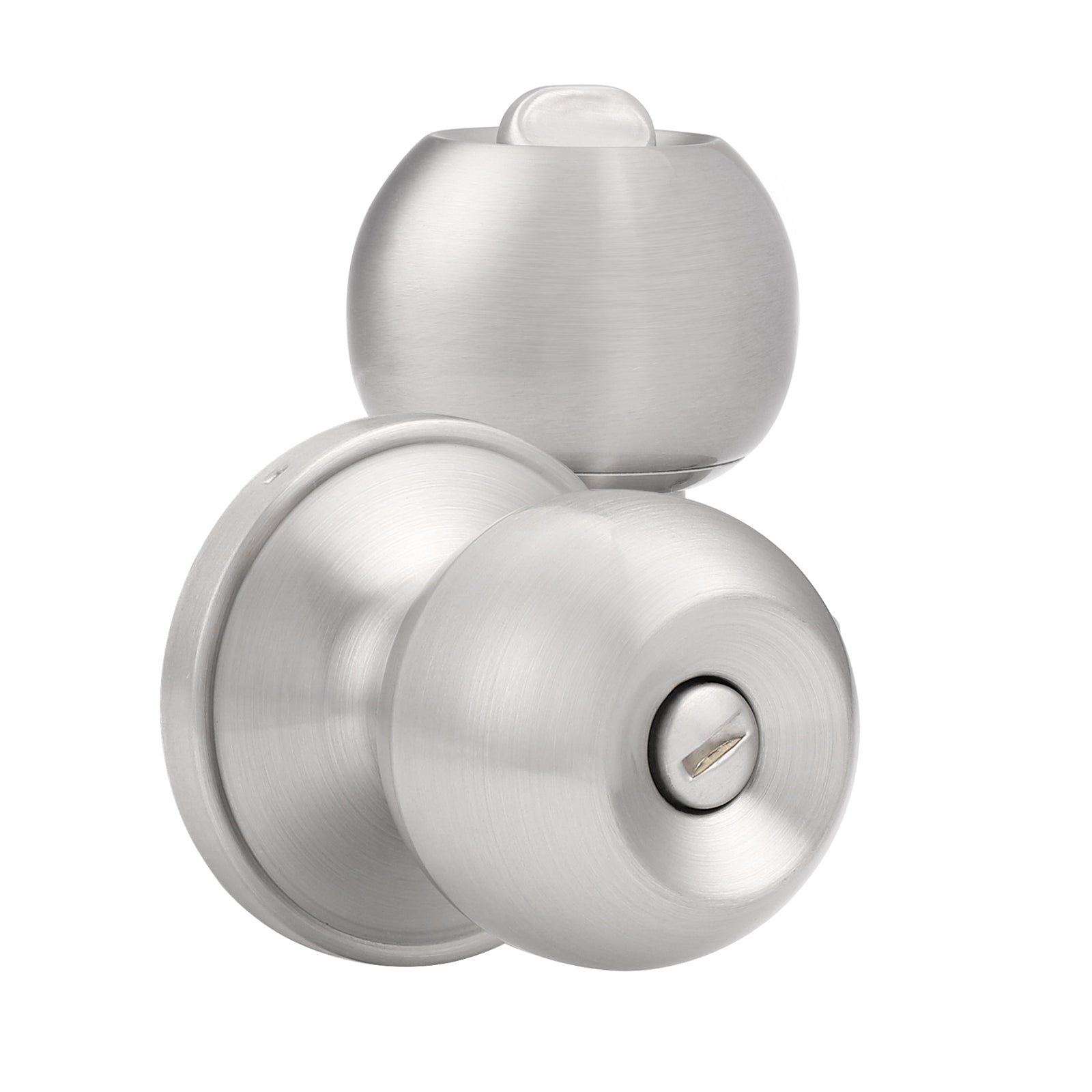 Satin Nickel Round Ball Knobs Keyed Entry/Privacy/Passage/Dummy Door Lock Knob, Satin Nickel Finish DL607SN - Probrico
