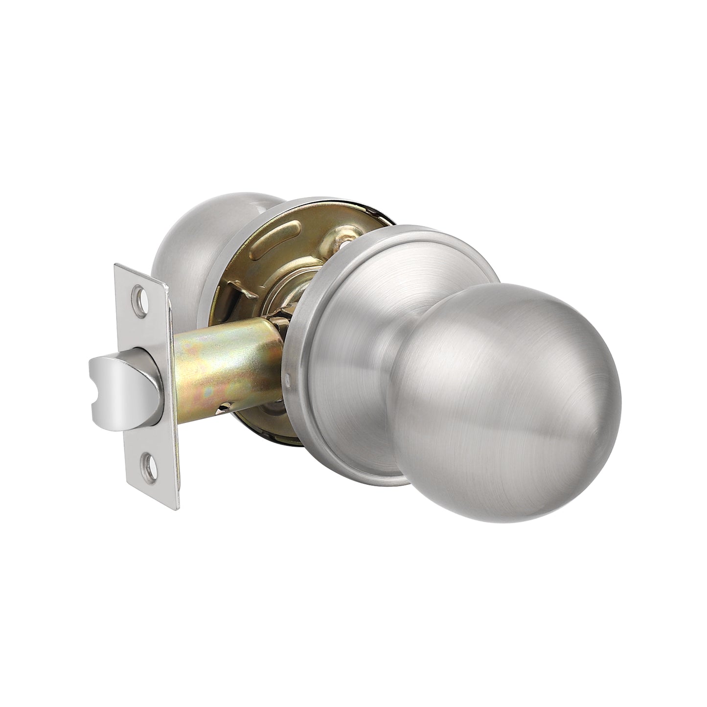 Satin Nickel Round Ball Knobs Keyed Entry/Privacy/Passage/Dummy Door Lock Knob, Satin Nickel Finish DL607SN - Probrico