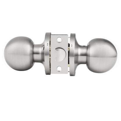 Satin Nickel Round Ball Knobs Keyed Entry/Privacy/Passage/Dummy Door Lock Knob, Satin Nickel Finish DL607SN - Probrico