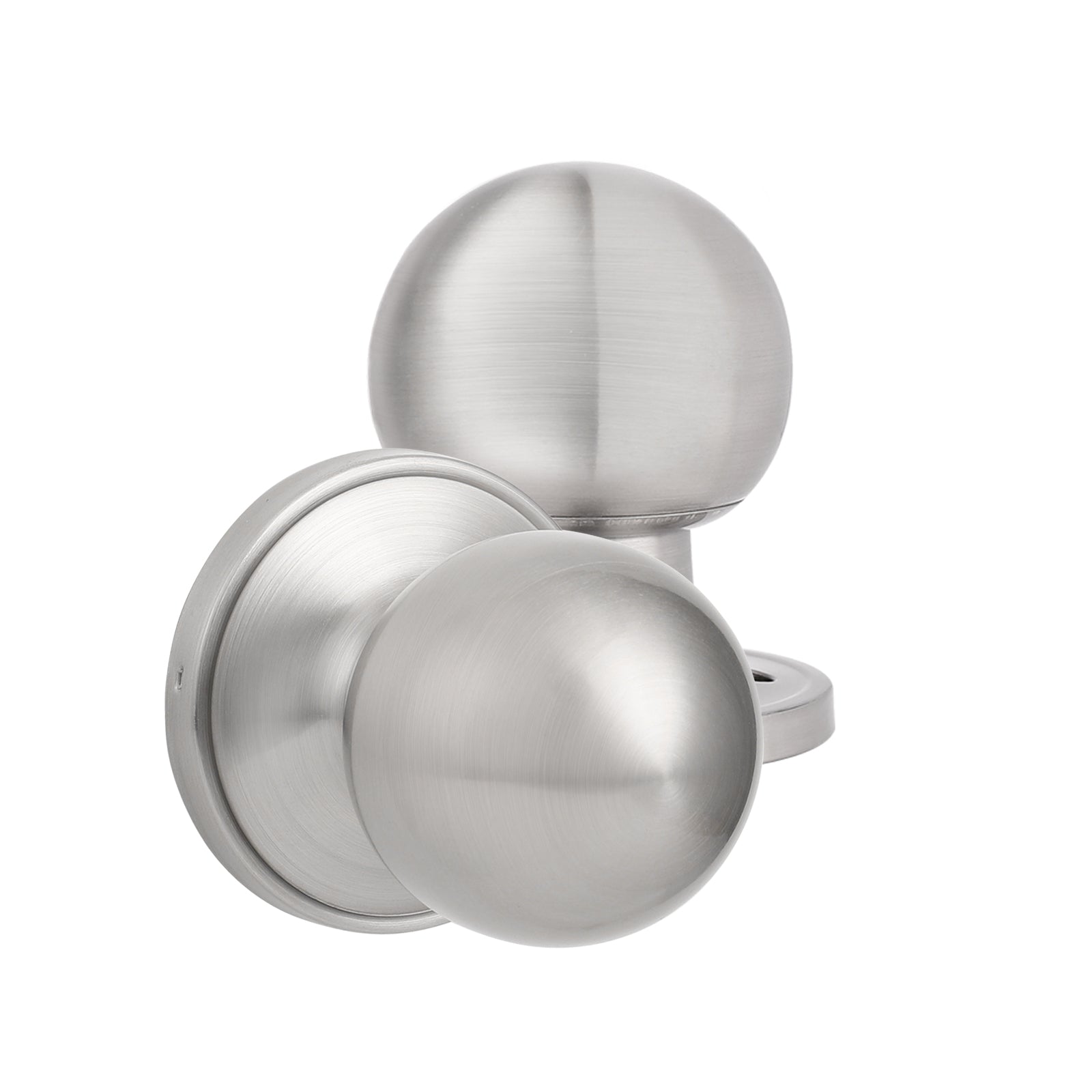 Satin Nickel Round Ball Knobs Keyed Entry/Privacy/Passage/Dummy Door Lock Knob, Satin Nickel Finish DL607SN - Probrico