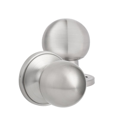 Satin Nickel Round Ball Knobs Keyed Entry/Privacy/Passage/Dummy Door Lock Knob, Satin Nickel Finish DL607SN - Probrico
