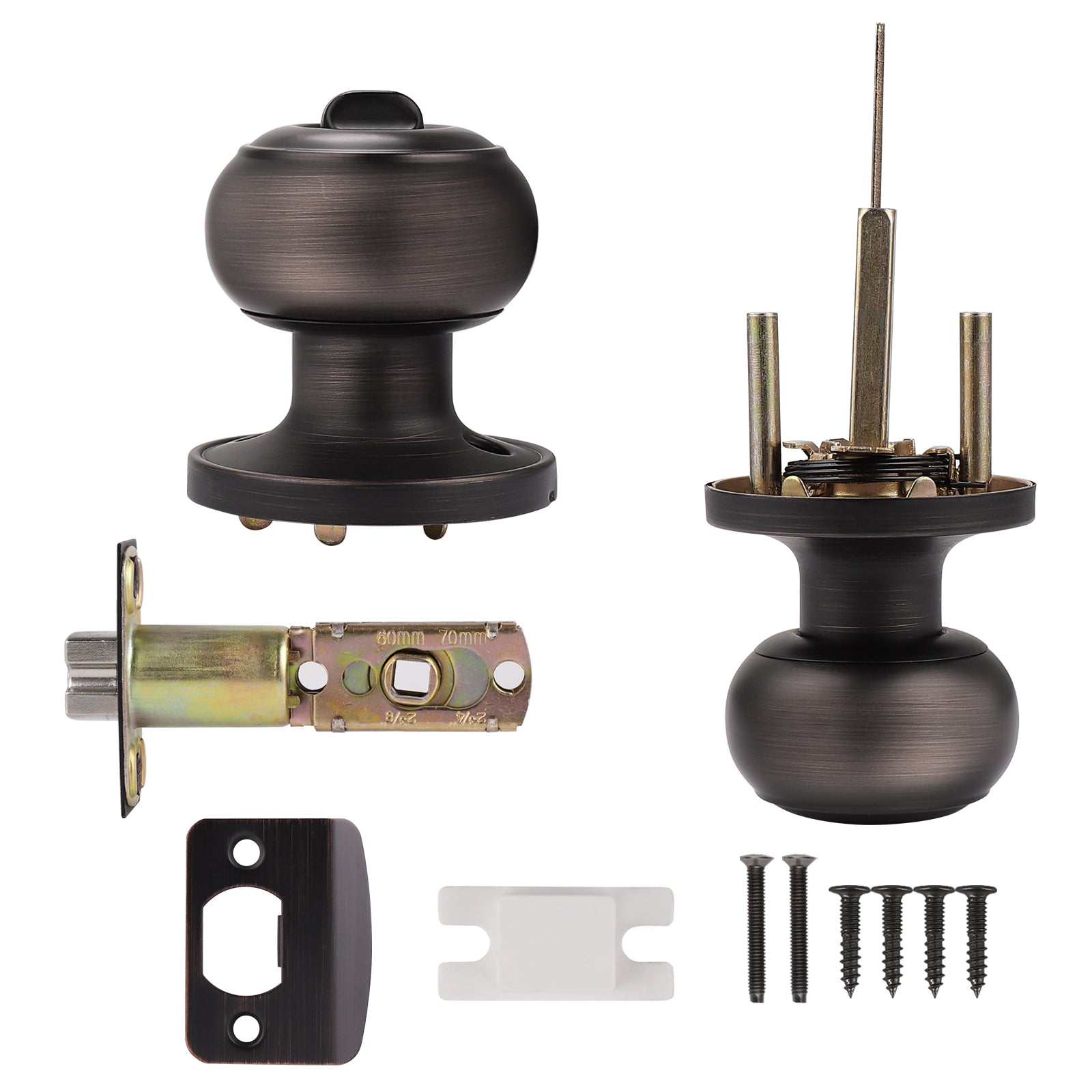 Door Lock Knobs Privacy Locks Oil Rubbed Bronze Finish DL609ORBBK - Probrico